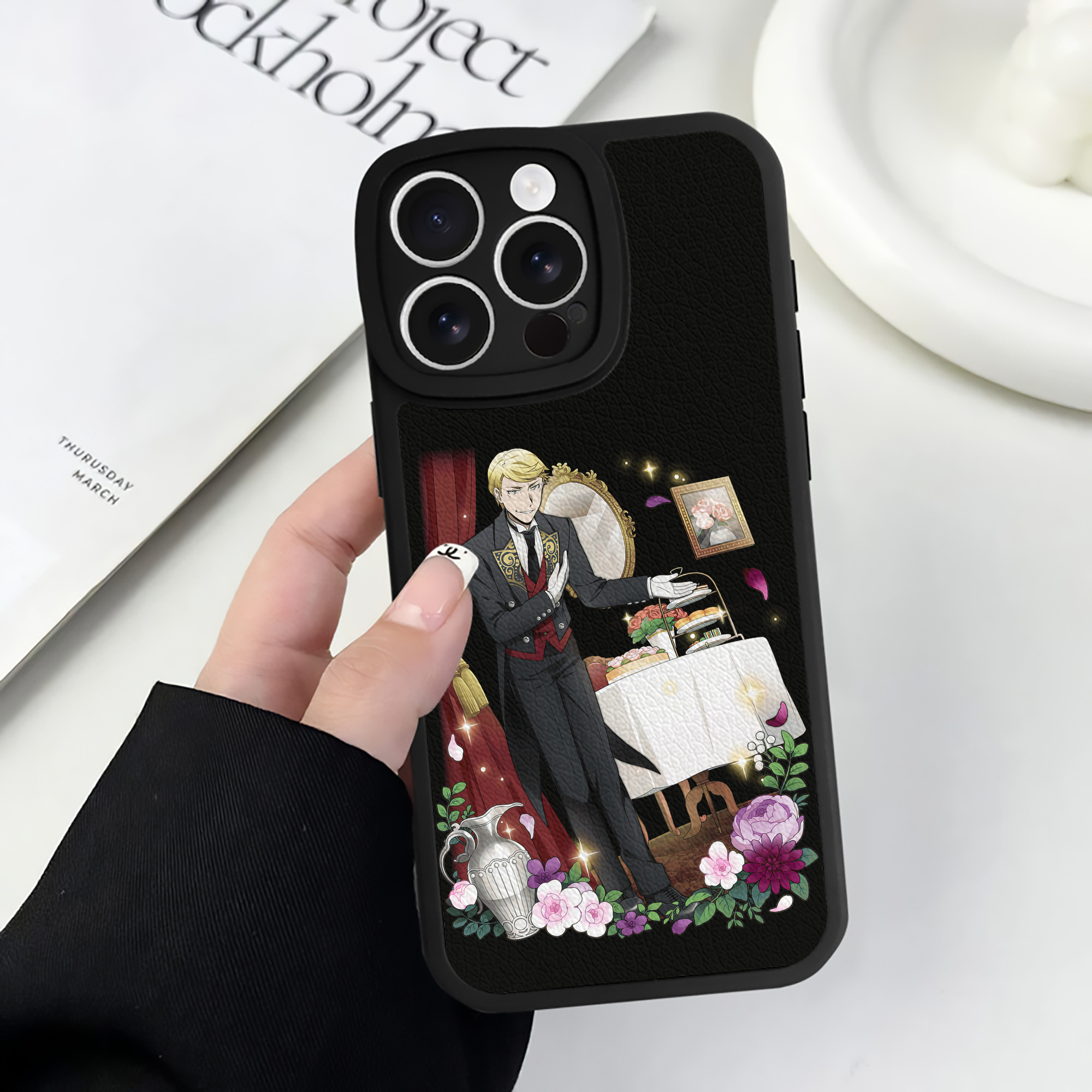 （画像用） 文豪ストレイドッグス Bungo Stray Dogs 【iPhone 16シリーズ対応】シリコンスマホケース（レザー調） 材質：シリコン